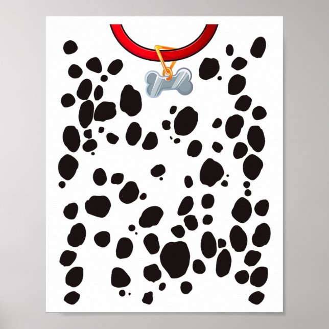 Affiche Dalmations de costume de chien Spots Chiot Imprime (Devant)