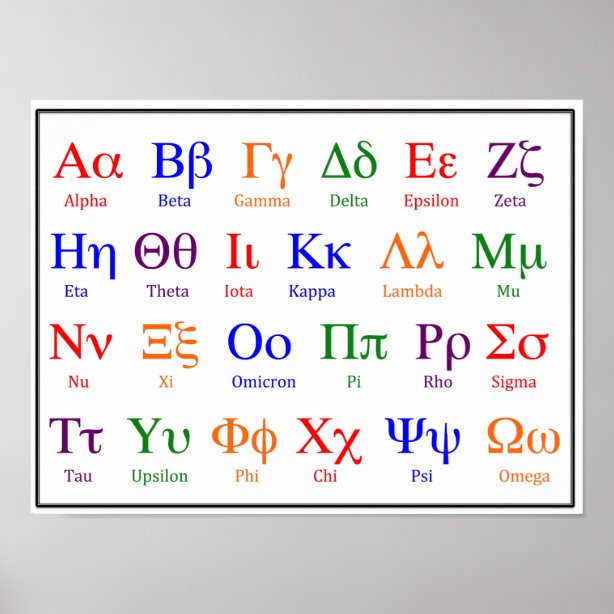 15 lettre de l'alphabet grec