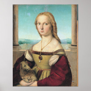 Affiche dama col liocorno ou Lady avec Unicorn