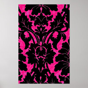 Affiche Damas roses ~ Papier d'enveloppement cadeau 16.50x