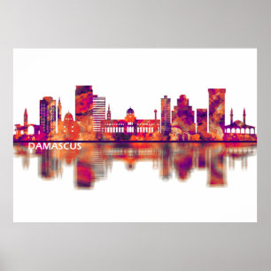 Affiche Damas Syria Skyline