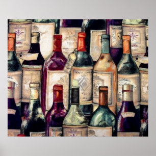 Affiche d'amateurs de vin