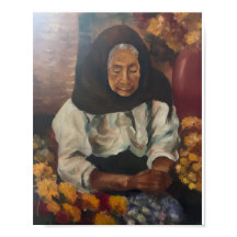 Dame aux fleurs