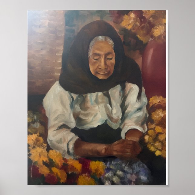 Affiche Dame aux fleurs (Devant)