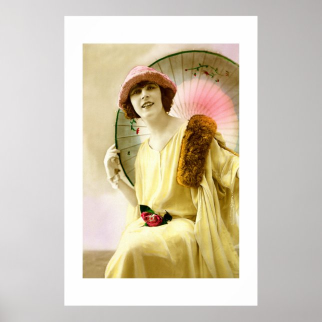 Affiche Dame avec parasol (Devant)