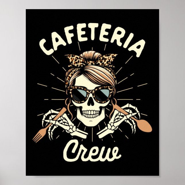 Affiche Dame de cantine travailleuse de cafétéria équipe s (Devant)