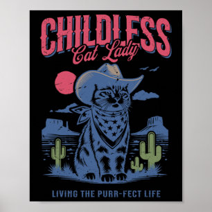 Affiche Dame de chat pour Kamala Harris Amoureux des chats