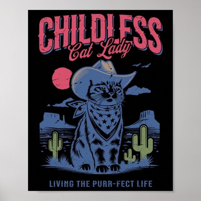 Affiche Dame de chat pour Kamala Harris Amoureux des chats (Devant)