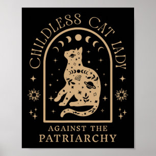 Affiche Dame de chat sans enfant contre le patriarcat Femi