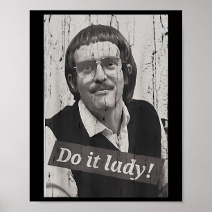 Affiche Dame de faire drôle bavarder humour 