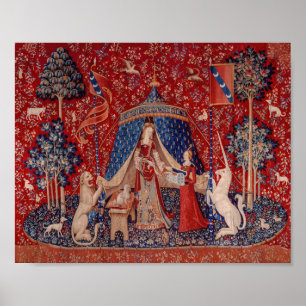 Affiche Dame et licorne Tapisserie médiévale Désir