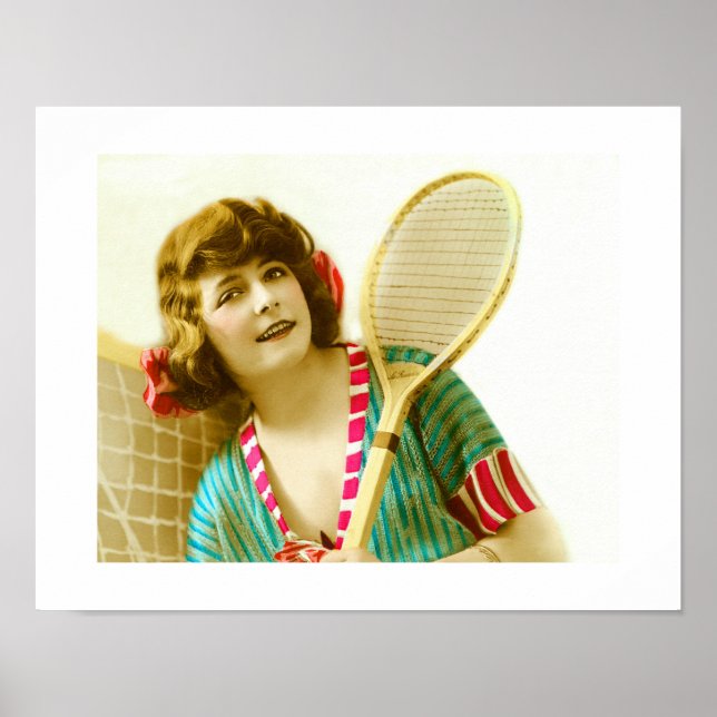 Affiche Dame et tennis (Devant)