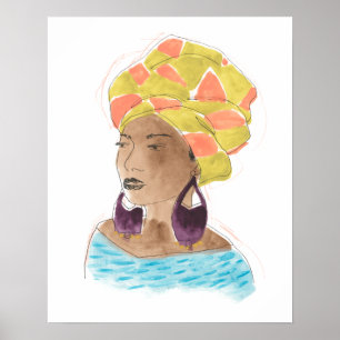 Affiche Dame forte et belle