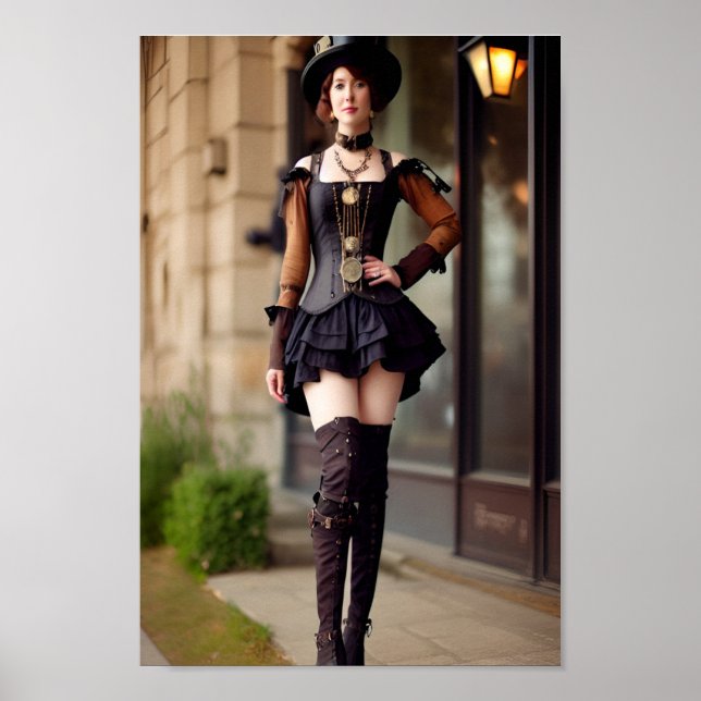 Affiche Dame Steampunk (Devant)