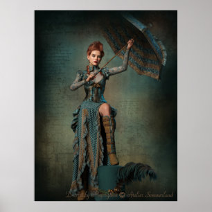 Affiche Dame Steampunk