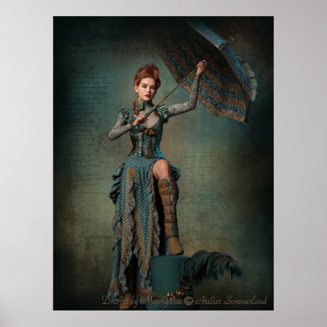 Affiche Dame Steampunk (Devant)