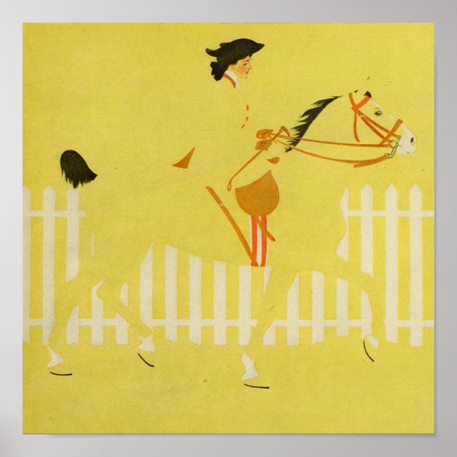 AFFICHE DAME SUR CHEVAL (Devant)