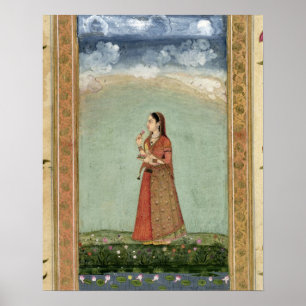 Affiche Dame tenant un bol de roses, de la Petite Vie