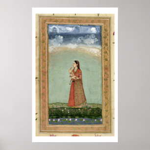 Affiche Dame tenant un bol de roses, de la Petite Vie