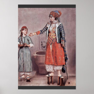 Affiche Dame Turque Avec Maid Par Liotard Jean-Préà Tienne