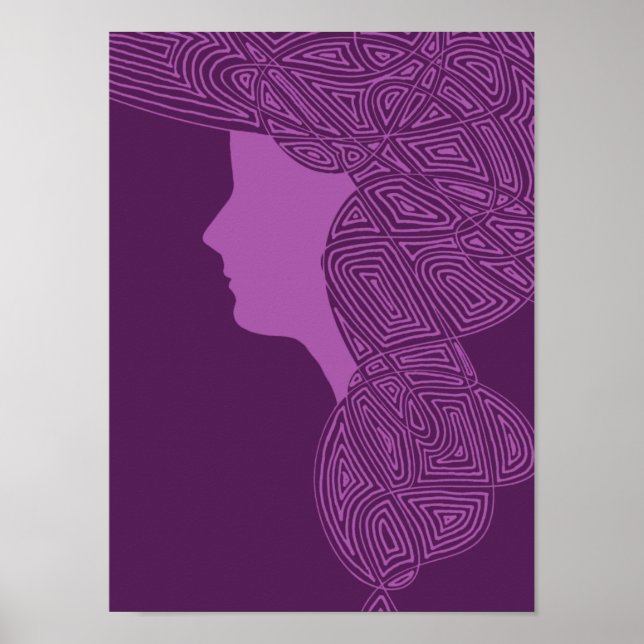 Affiche Dame violette (Devant)