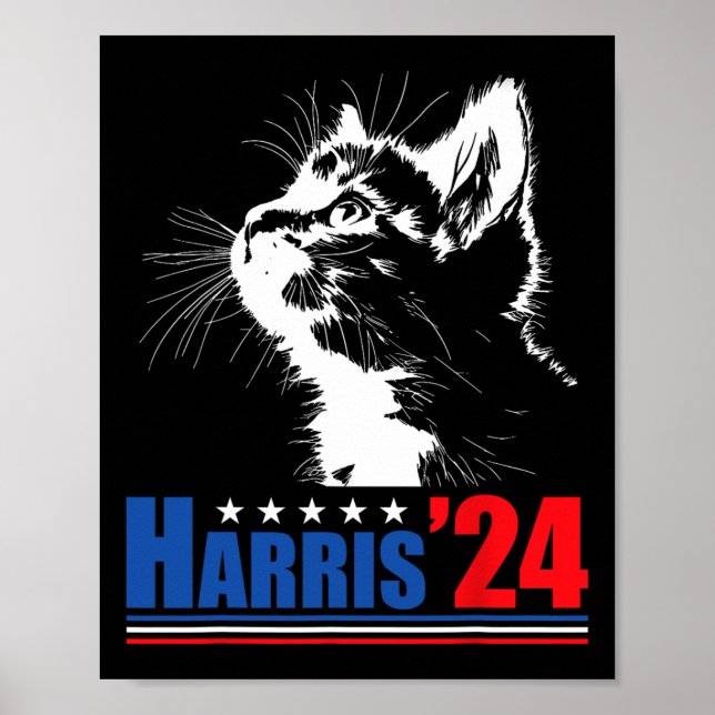 Affiche Dames De Chat Sans Enfant Pour Kamala Harris 24 Us (Devant)