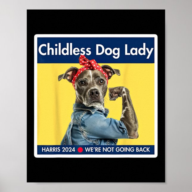 Affiche Dames de chien Kamala Harris Président 2024 (Devant)