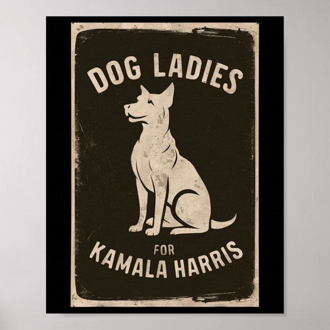 Affiche Dames de Chien Pour Kamala Harris  (Devant)