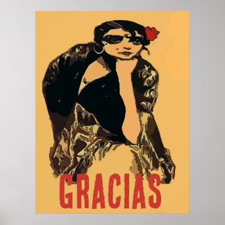 Affiche Dames espagnoles, Ajouter un texte
