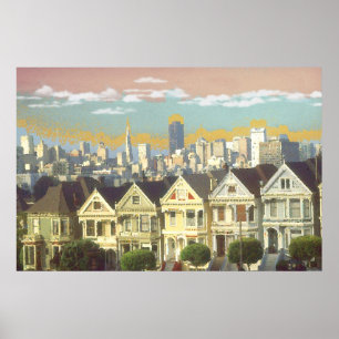 Affiche Dames peintes à San Francisco - Beaux-Arts