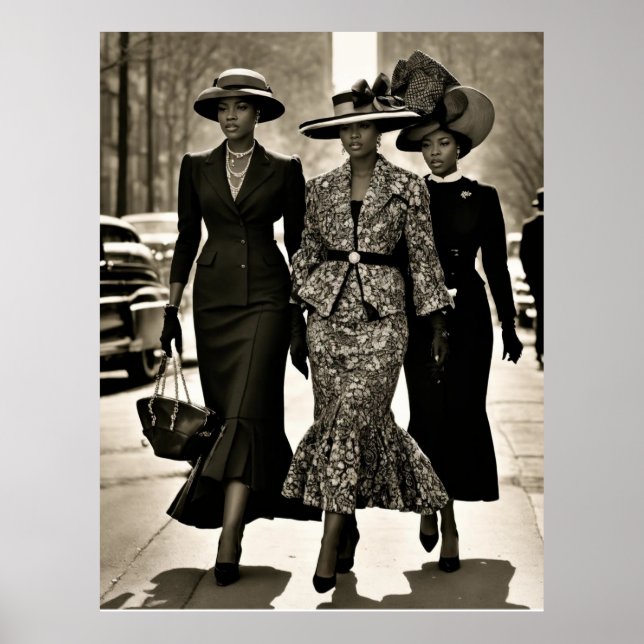 Affiche Dames Sophistiquées de la Renaissance de Harlem  (Devant)
