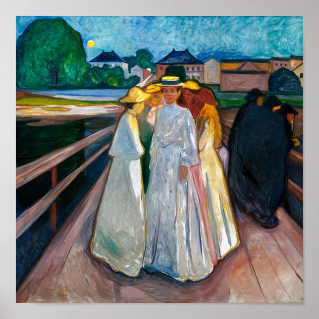 Affiche Dames sur le pont | Edvard Munch | (Devant)