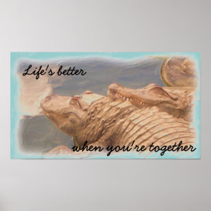 Affiche d'amour Alligator