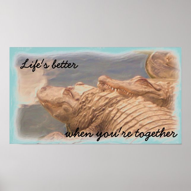 Affiche d'amour Alligator (Devant)