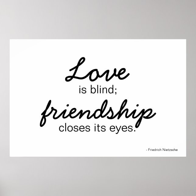 Affiche d'amour et d'amitié (Devant)