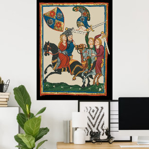 Affiche Damsel In Distress, Art Médiéval Du XIVe Siècle