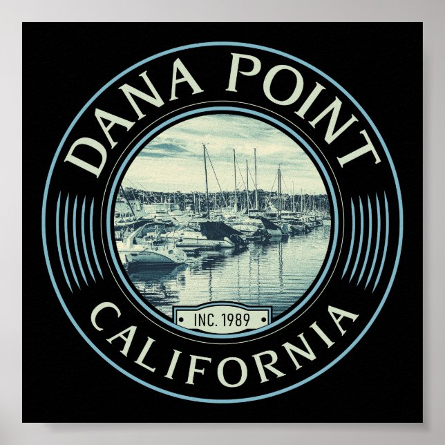 AFFICHE DANA POINT ORANGE CALIFORNIE - PORT DE DANA POINT (Devant)