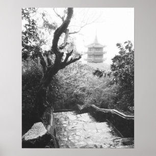 Affiche Danang Vietnam, vue du temple Marble Mountain