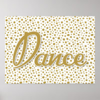 Dance Gold Dots - Gold White Dancing
