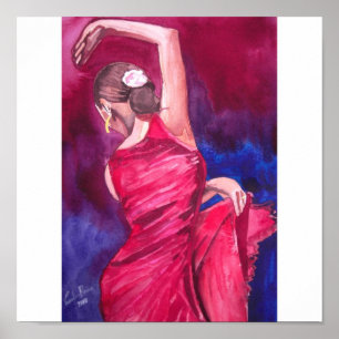 AFFICHE DANCER FLAMENCO