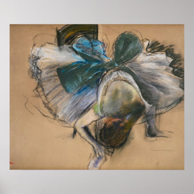 Affiche Dancer Régler Sa Chaussure - Edgar Degas - c1887 (Devant)