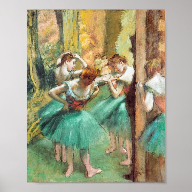 Affiche Dancers Pink and Green by Edgar Degas (Devant)