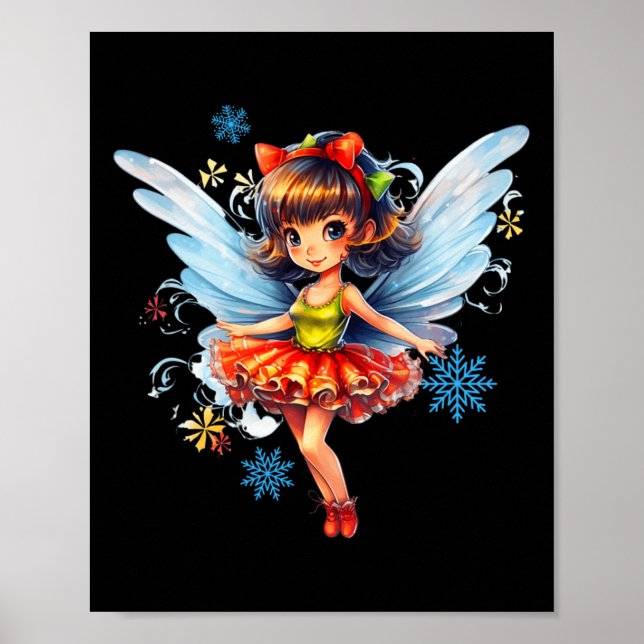 Affiche Dancing Christmas Fairy Cute Fée Noël (Devant)