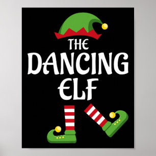 Affiche Dancing Elf Famille de jumelage Groupe Noël