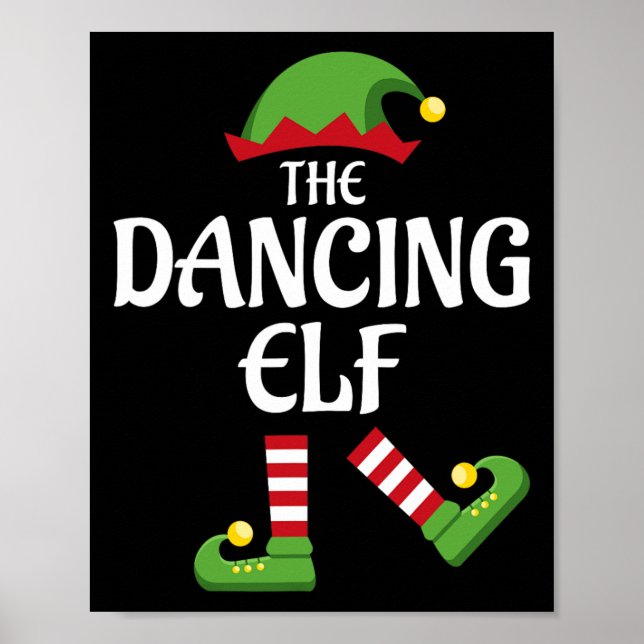 Affiche Dancing Elf Famille de jumelage Groupe Noël (Devant)