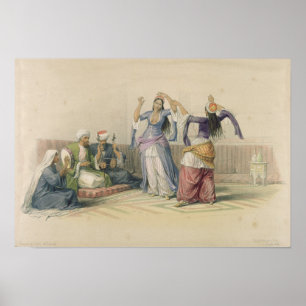 Affiche Dancing Girls at Cairo, from 'Egypt and Nubia'