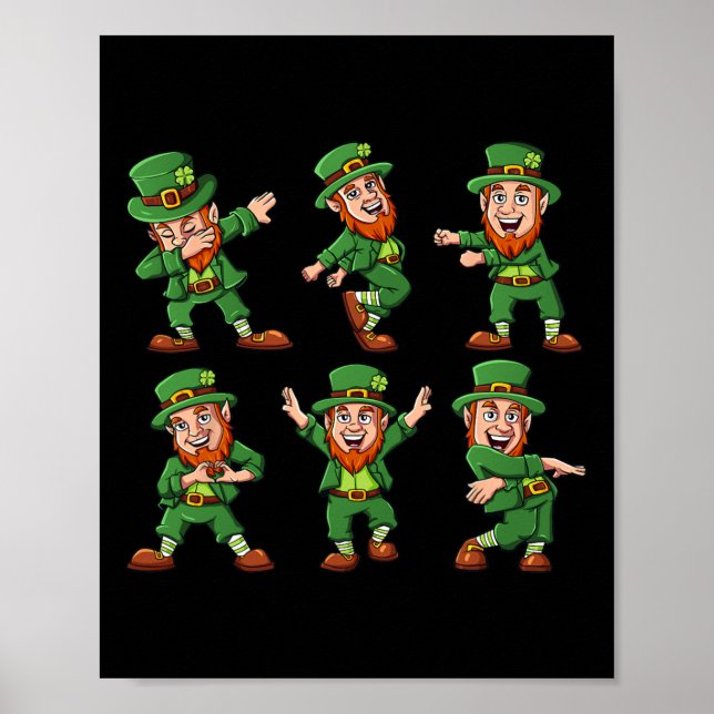 Affiche Dancing Leprechauns St Patrick's Day Fun Boys Girl (Devant)