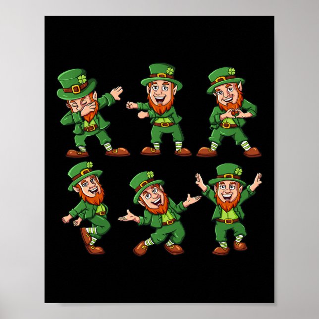 Affiche Dancing Leprechauns St Patrick's Day Fun Boys Girl (Devant)