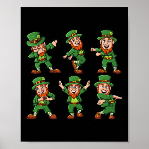 Affiche Dancing Leprechauns St Patrick's Day Funny Boys Gi