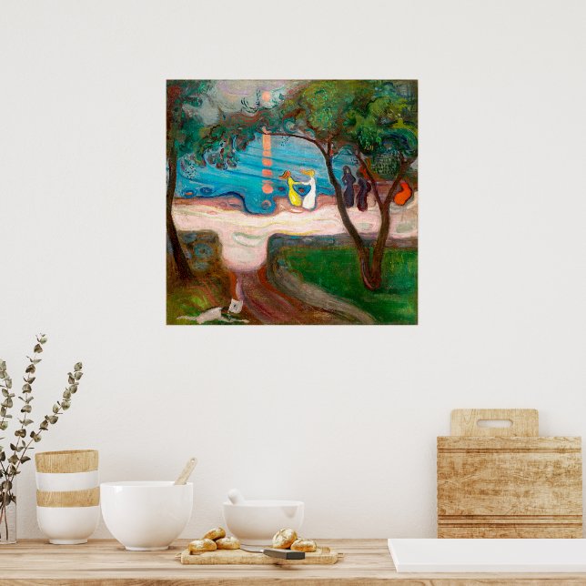 Affiche Dancing on a Shore | Edvard Munch | (Cuisine)